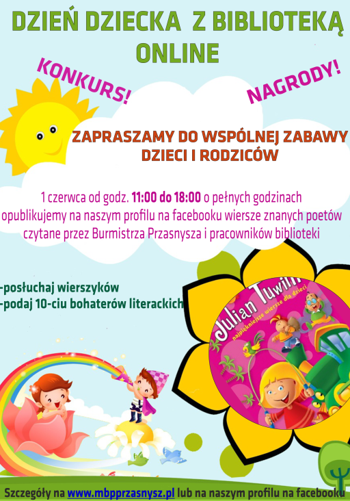 dzień dziecka z biblioteka online plakat dzien dziecka szablon