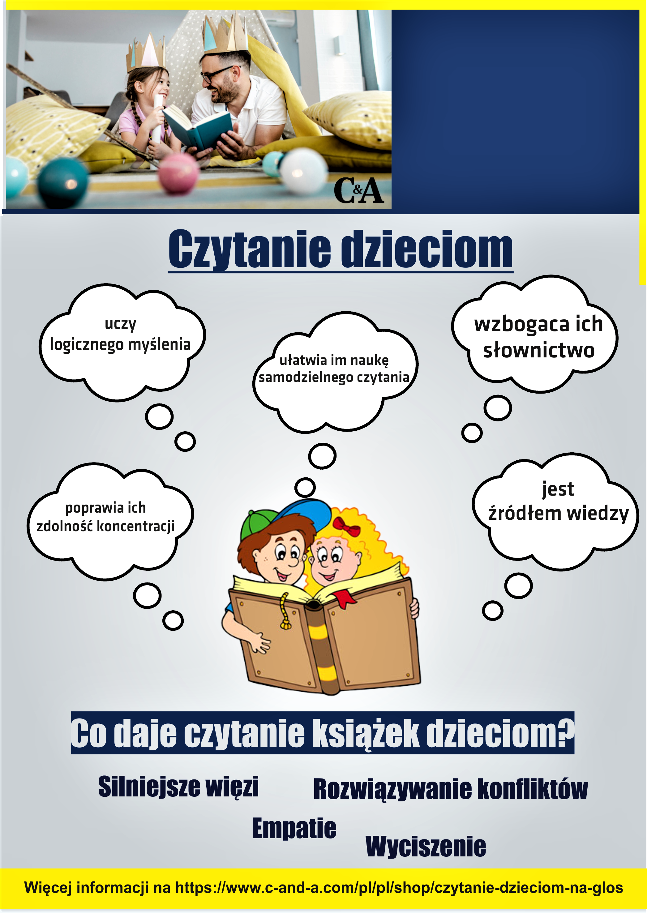 zalety czytania plakat
